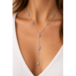 Collier plongeant maille marine en acier