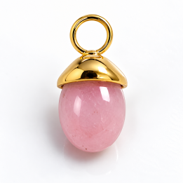 Petit pendentif quartz rose 16 mm