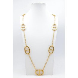 Collier sautoir maille marine