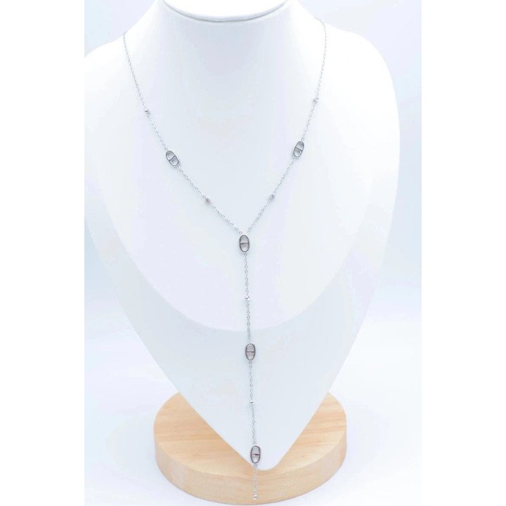 Collier plongeant maille marine en acier inoxydable