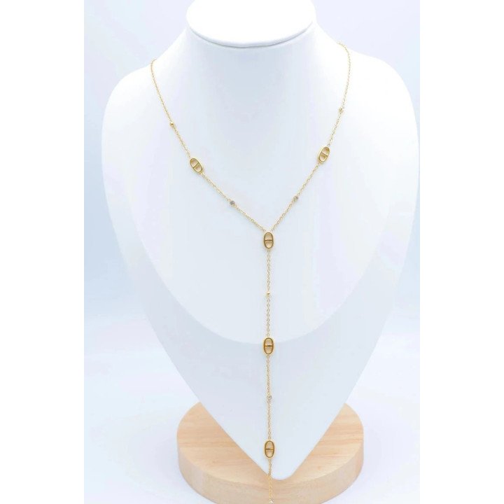 Collier plongeant maille marine en acier inoxydable