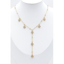 Collier plongeant trèfles