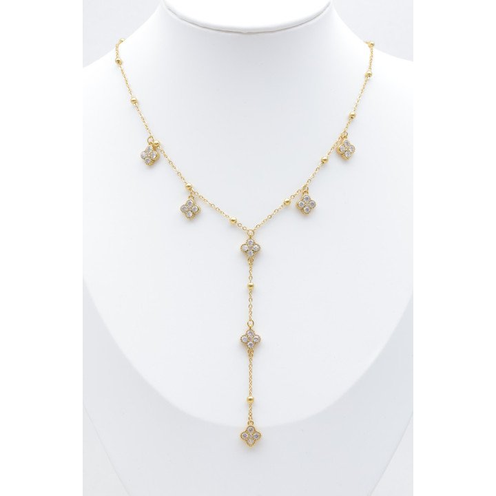 Collier plongeant trèfles