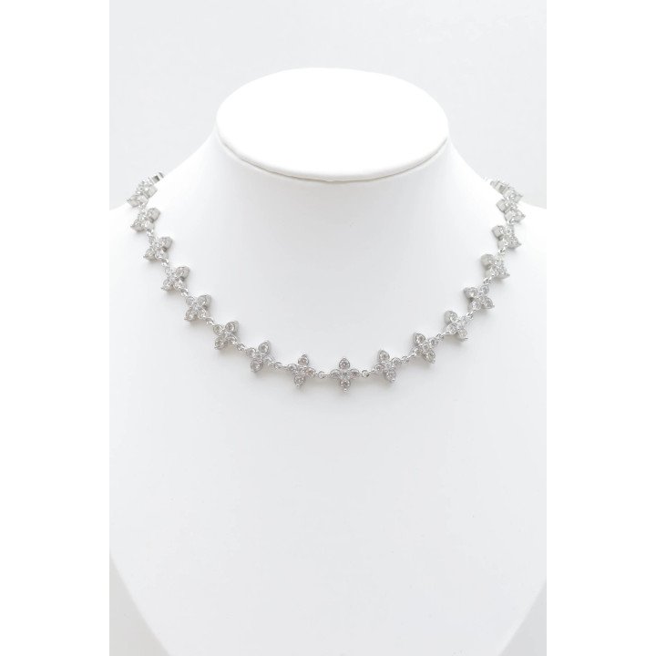 Collier ras de cou argenté ou doré