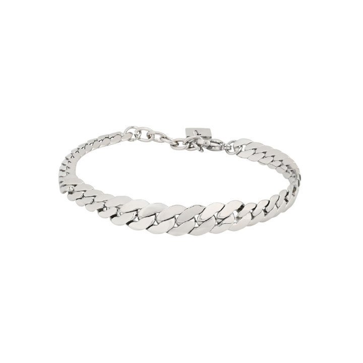Bracelet en acier maille tressée semi rigide