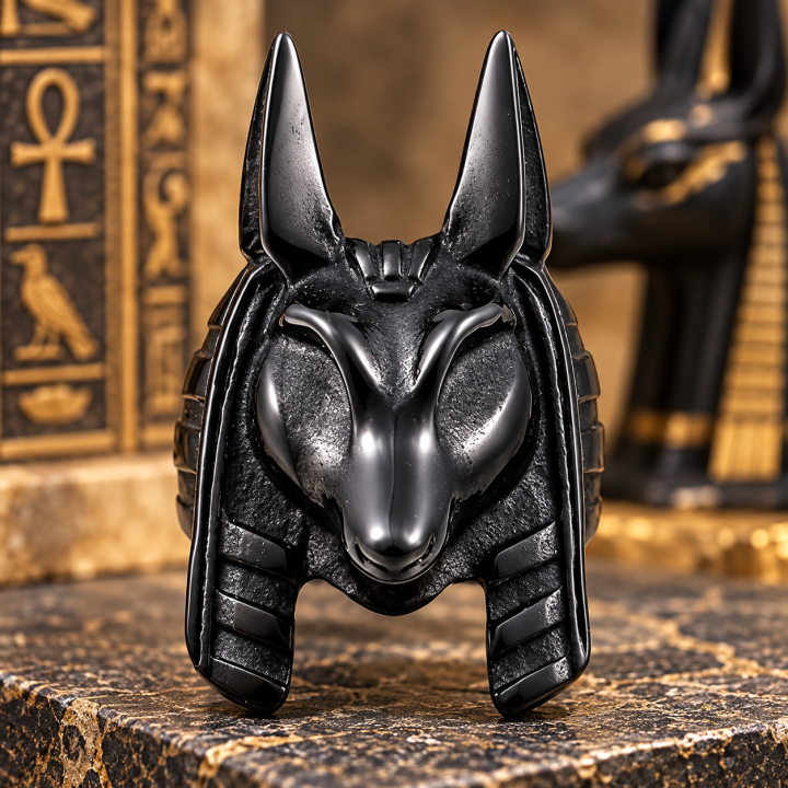 Bague Anubis en noir
