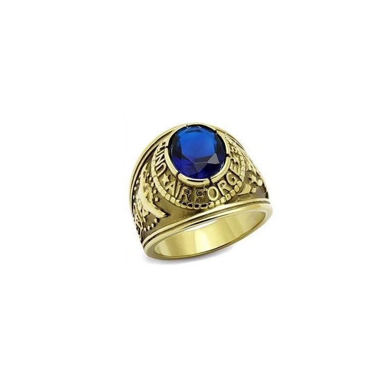 Bague Homme Style Air Force Bleue