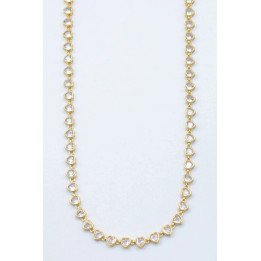 Collier Cœurs zircones en acier