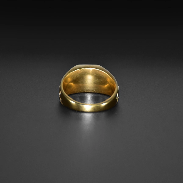 Bague chevalière croix de vie Ankh