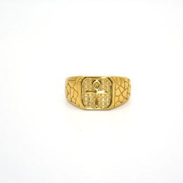 Bague chevalière croix de vie Ankh