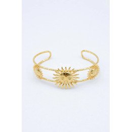 Bracelet soleil rigide en acier
