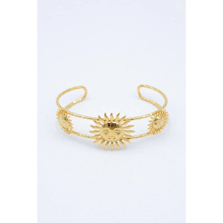 Bracelet soleil rigide en acier