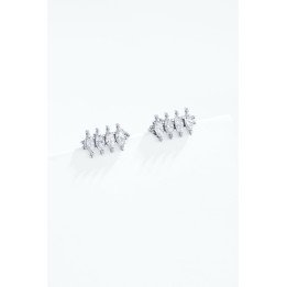 Boucles d’oreilles puces zircones – 12 mm