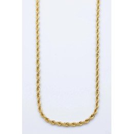 Chaîne corde en acier doré 38 cm