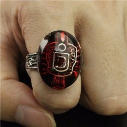 Bague gothique ovale en acier