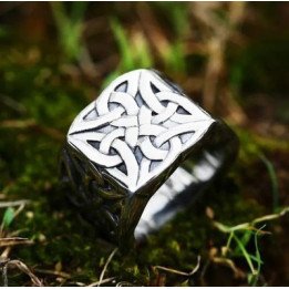 Bague Celtique en acier inoxydable – Entrelacs celtiques