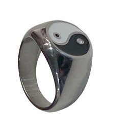 Bague homme en acier inoxydable – Symbole Yin Yang