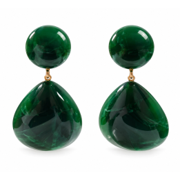 Boucles d'oreilles pendantes vertes