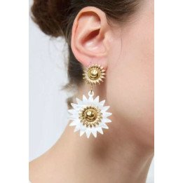 Boucles d'oreilles pendantes soleil