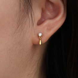 Boucles d'oreilles mini pendantes en acier