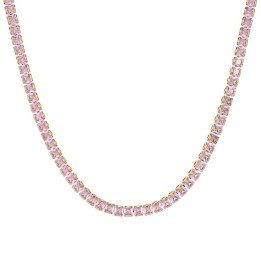Collier en acier rivière carré