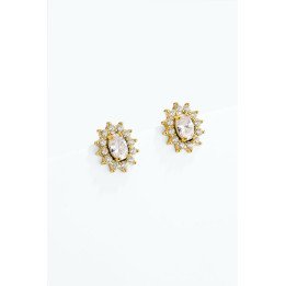 Boucles d’oreilles strass en acier inoxydable – 12 mm