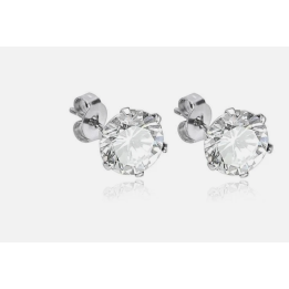 Boucles d'oreilles zircone blanc 4 mm