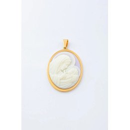 Pendentif camé Vierge à l'enfant