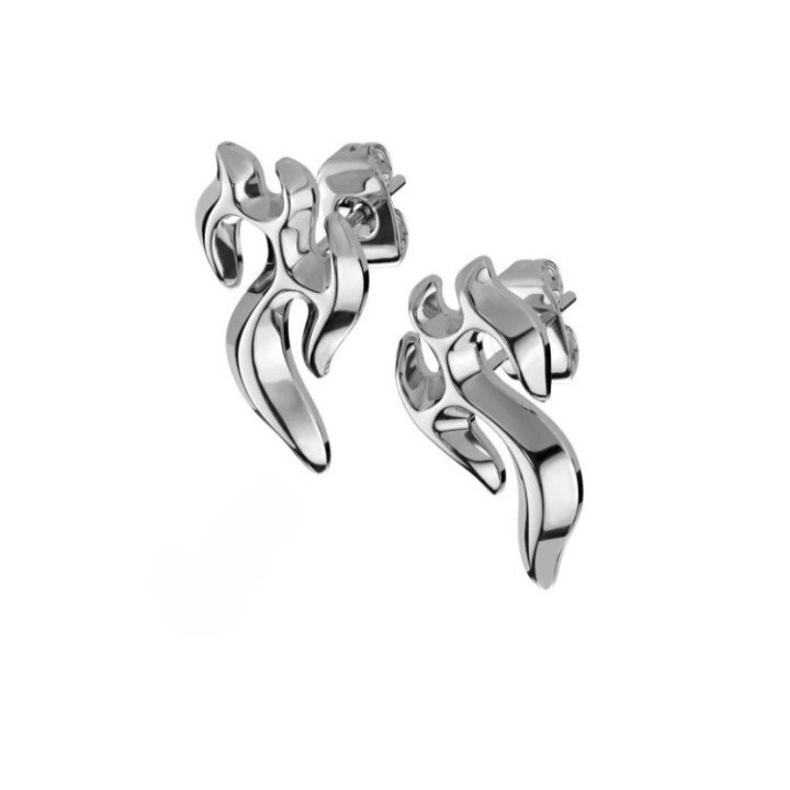 Boucles d'oreilles puces flamme