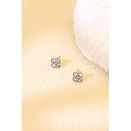 Boucles d'oreilles fleurs en acier
