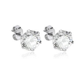 Boucles d'oreilles zircones blancs 8 mm