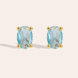 Boucles d'oreilles puces ovales 6 mm en acier