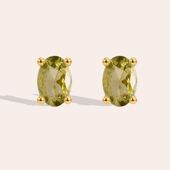 Boucles d'oreilles puces ovales 6 mm en acier