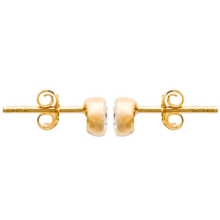 Boucles d'oreilles 4 mm en plaqué or