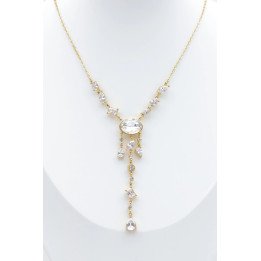 Collier plongeant zircones