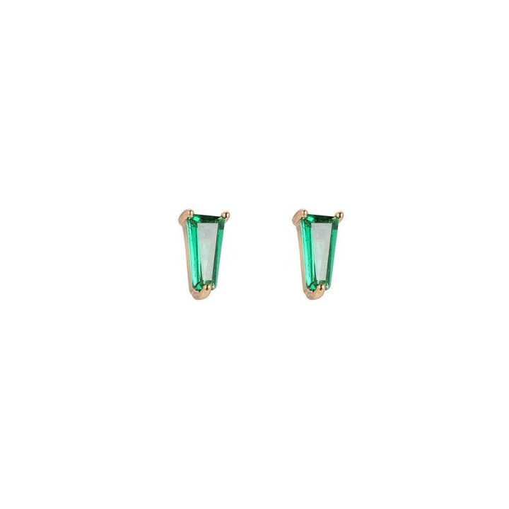 Boucles d'oreilles puces zircones 7 mm en acier