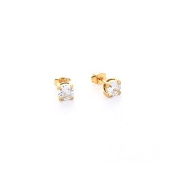 Boucles d'oreilles zircone 8 mm