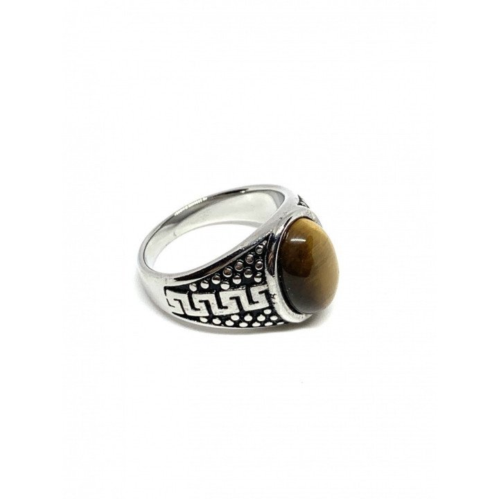 Bague chevalière œil de tigre