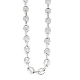 Chaîne Collier grain de café 45 cm x 8 cm en acier