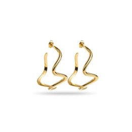 Boucles d'oreilles créoles vagues bijou acier
