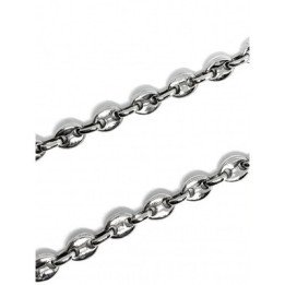 Chaîne Collier grain de café acier 50 cm x 5 mm